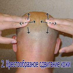 Предварительный массаж головы